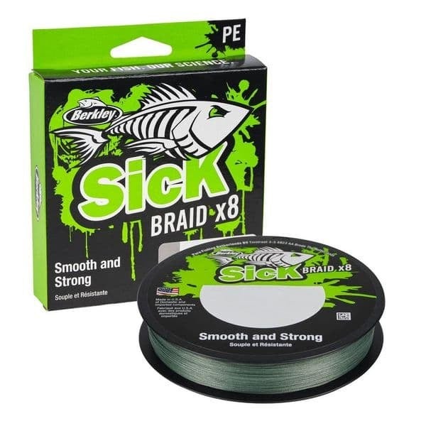 trilene braided fishing line SpiderWire Stealth 100% Fluorocarbon Dual Moss Green / 15lb Failing to catch fish is what motivates us to keep fishing Green Fishing Line Berkley Sick